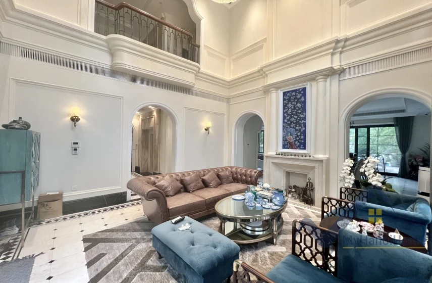 Xem ảnh 12: Ảnh 12: Biệt thự cho thuê Vinhomes Riverside đơn lập nội thất Indochine