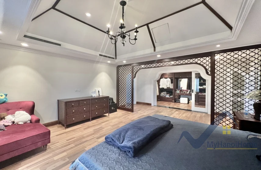 Xem ảnh 19: Ảnh 19: Biệt thự cho thuê Vinhomes Riverside đơn lập nội thất Indochine