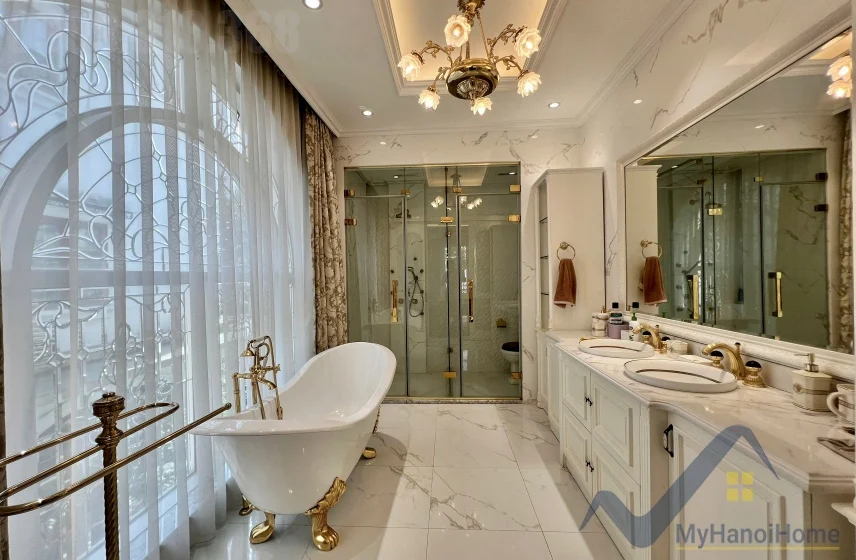 Xem ảnh 6: Ảnh 6: Biệt thự đơn lập cho thuê Vinhomes Riverside, thang máy, vườn rộng
