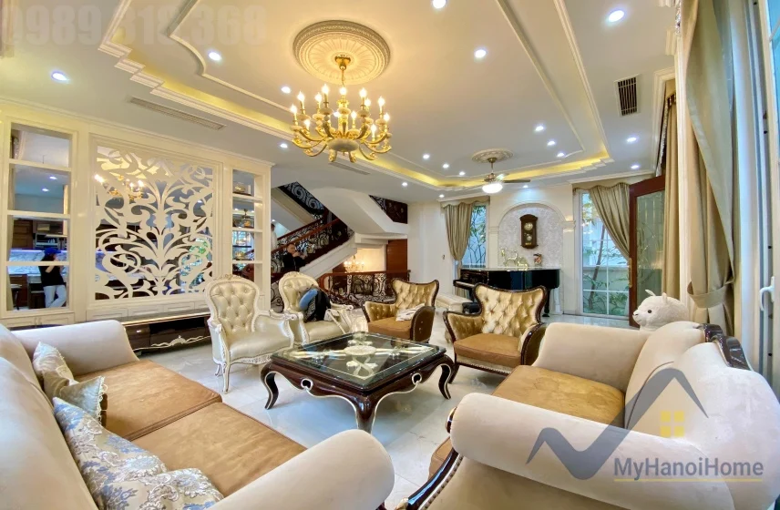 Xem ảnh 2: Ảnh 2: Biệt thự đơn lập Vinhomes Riverside cho thuê sân vườn rộng