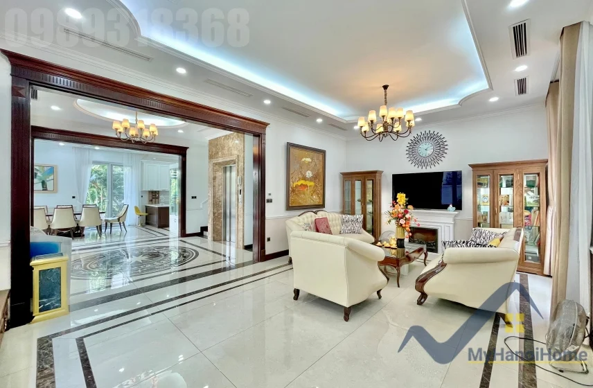 Xem ảnh 2: Ảnh 2: Biệt thự song lập Vinhome Riverside đủ đồ có thang máy cho thuê