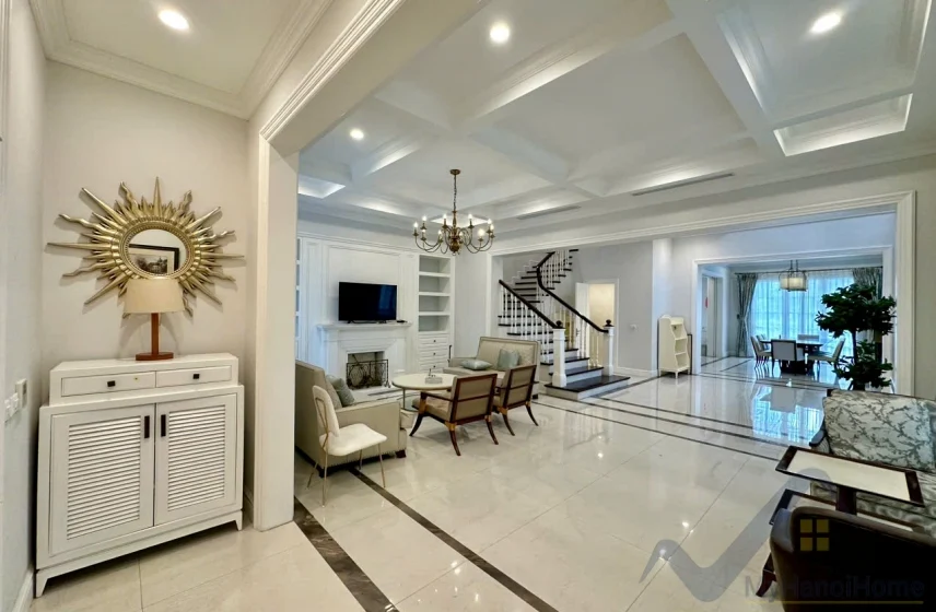 Xem ảnh 2: Ảnh 2: Thuê biệt thự đơn lập Vinhomes Riverside đủ nội thất 5PN