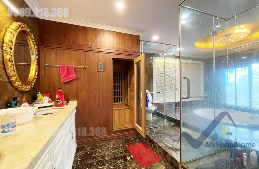 Xem ảnh 9: Ảnh 9: Thuê biệt thự Vinhomes Riverside full nội thất, phòng xông hơi