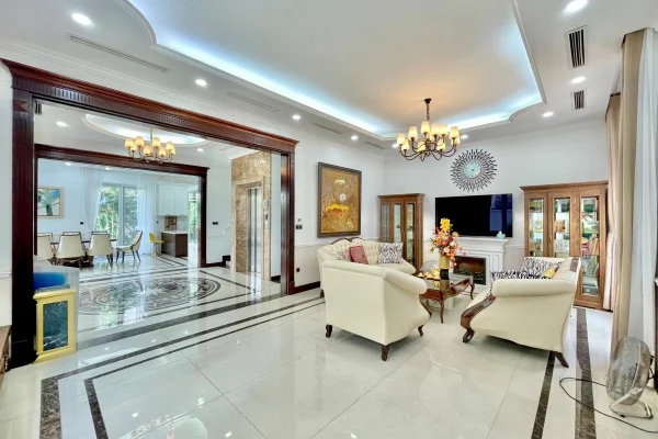 Biệt thự song lập Vinhome Riverside đủ đồ có thang máy cho thuê