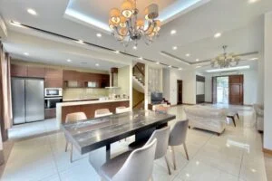 Cho thuê song lập Vinhomes Riverside trang bị full nội thất, có hầm